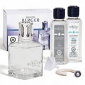 MAISON BERGER Lampe Berger Starter Kit, Square Lamp + 2 Refills | Square Lamp Starter Kit, 2 x 250 ml Refills (Ocean Breeze & So Neutral), Helps Neutralize Odors, Made in France