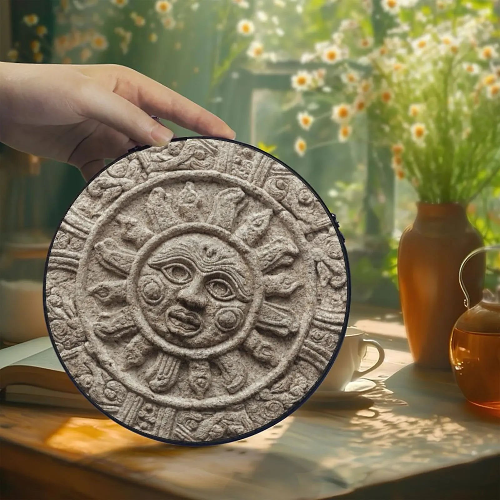 Aztec Style Sun Wall Pendant