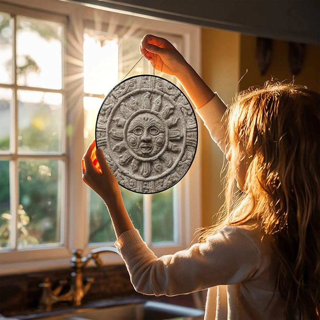 Aztec Style Sun Wall Pendant