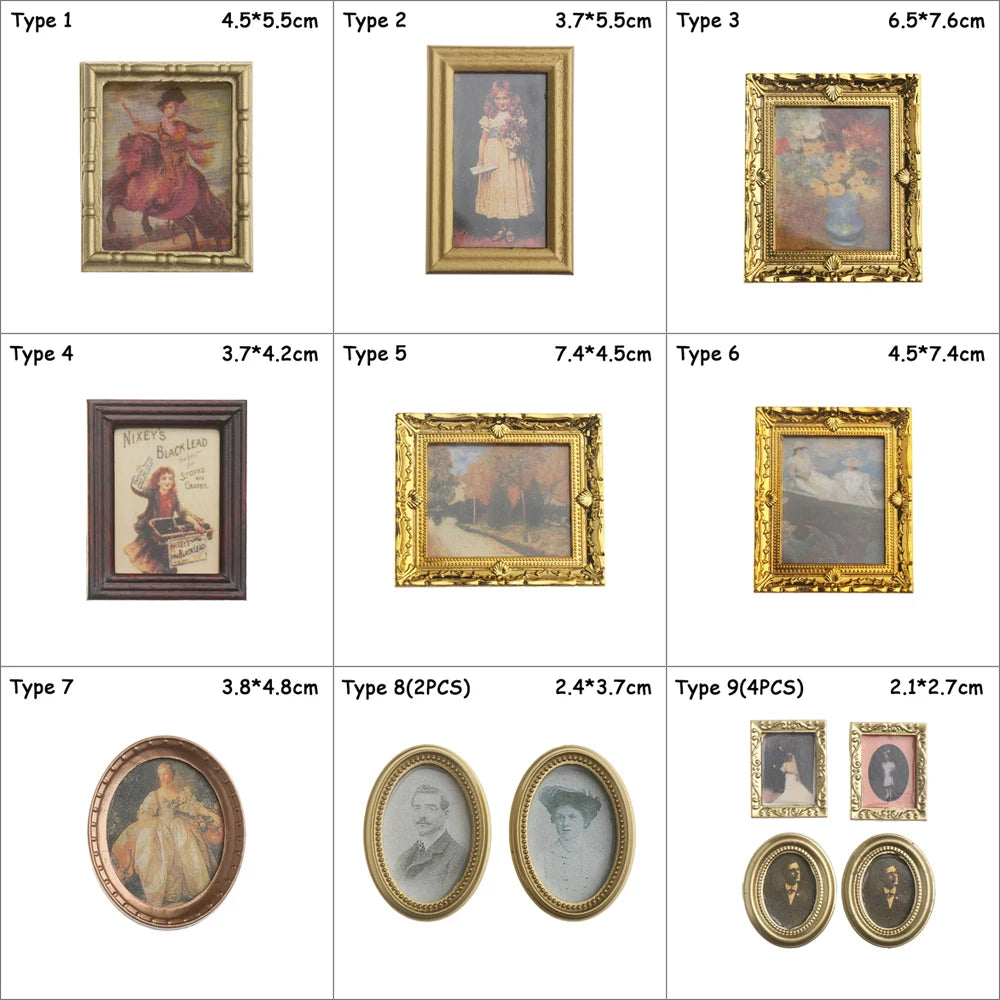 Vintage Miniature Framed Photos