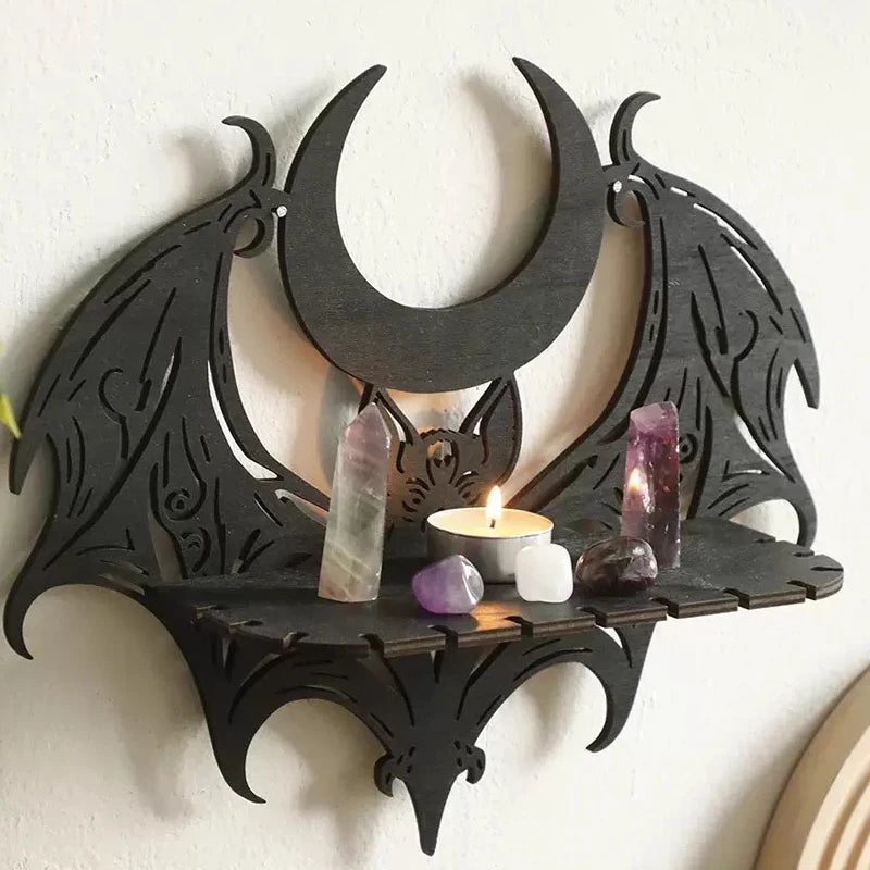 Wooden Bat Shelf