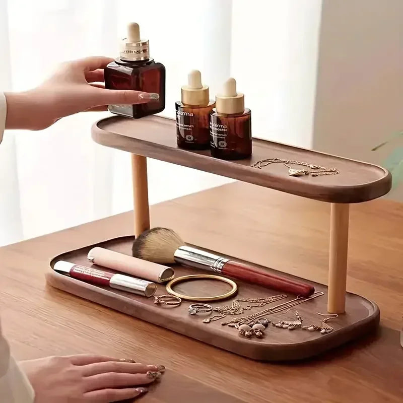 Wooden Storage Shelf 2-Tiers
