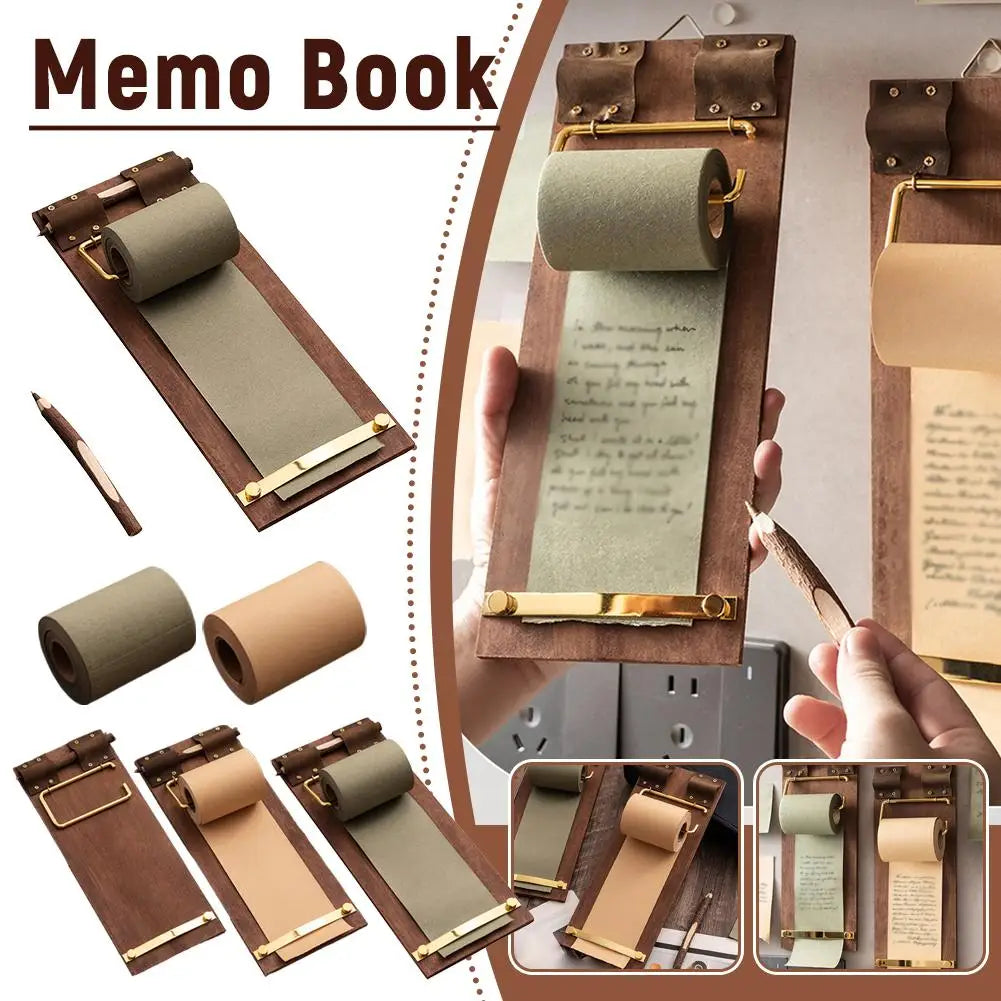 Vintage style Wooden Memo Pad