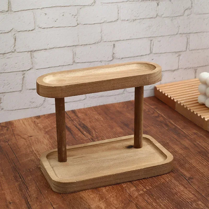 Wooden Storage Shelf 2-Tiers