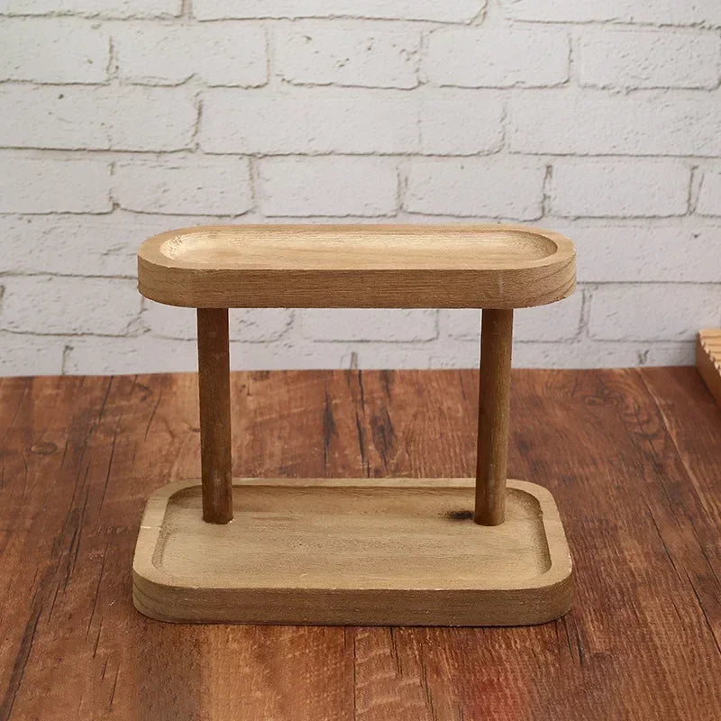 Wooden Storage Shelf 2-Tiers
