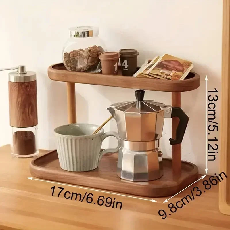 Wooden Storage Shelf 2-Tiers
