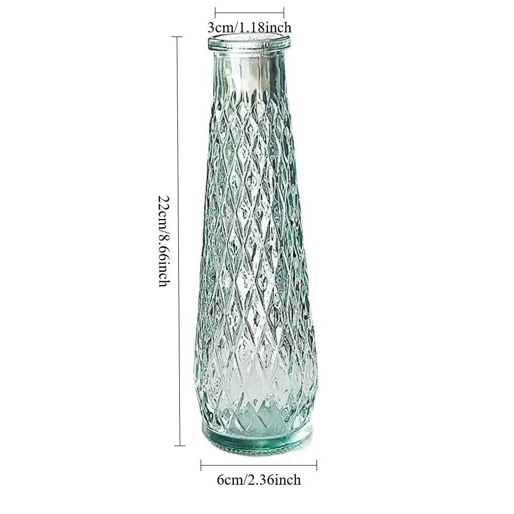 Vintage Embossed Glass Vase small