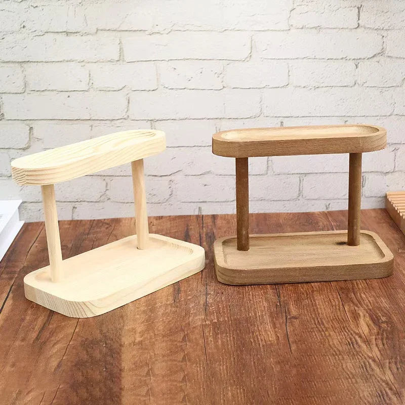 Wooden 2 Tier Walnut Shelf