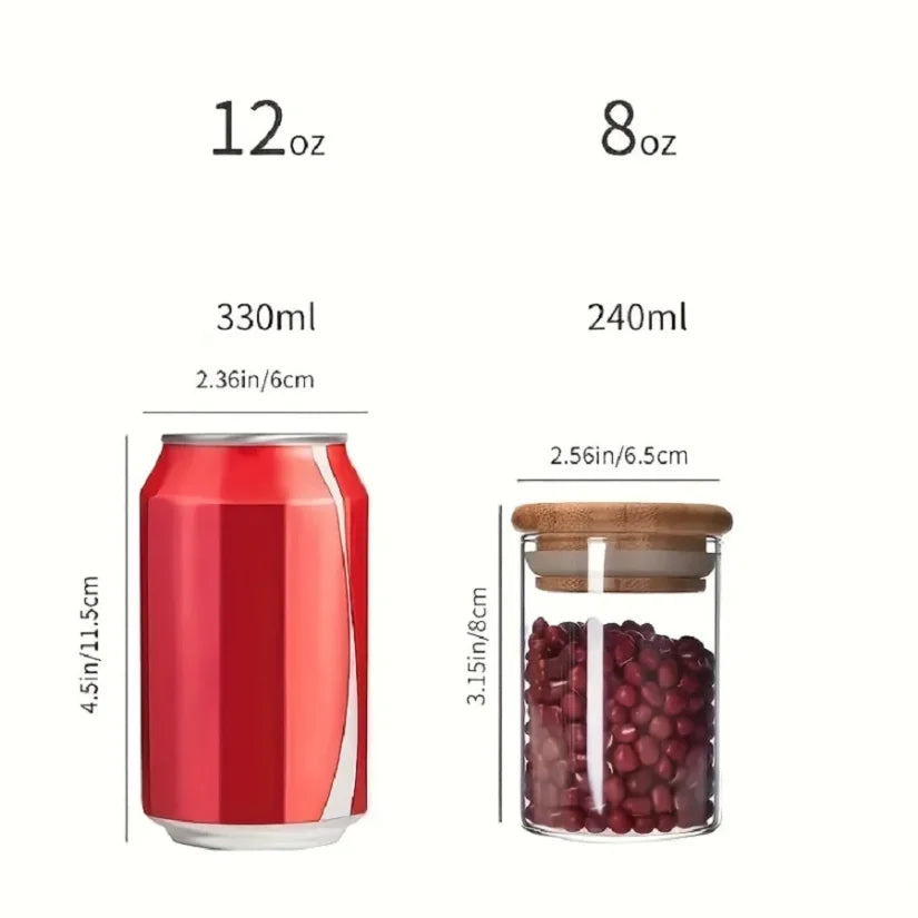 12Pcs Glass Spice Jars