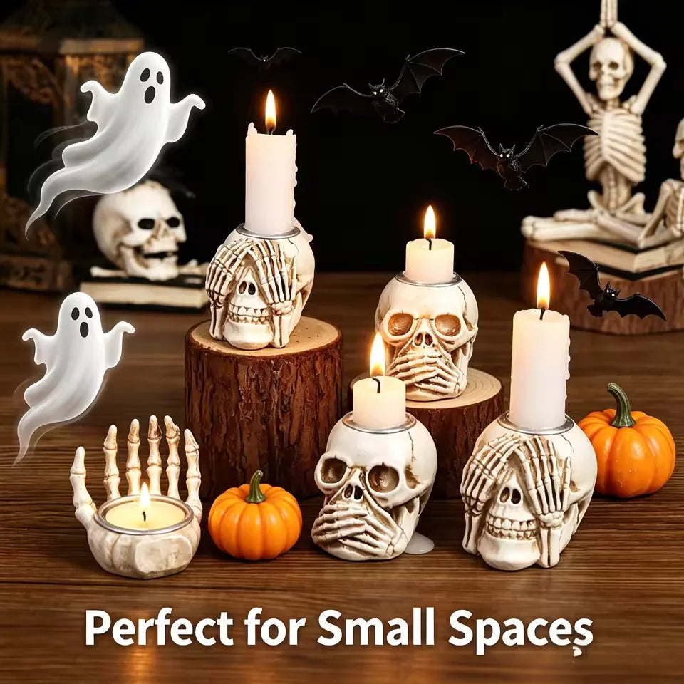 Skull Candle Holder
