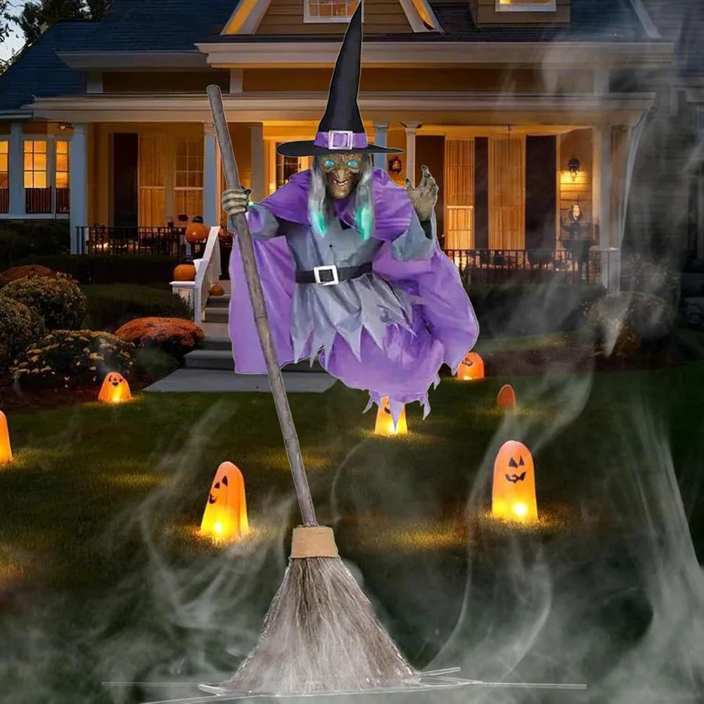 Flying Witch with Scary Sounds and Lights