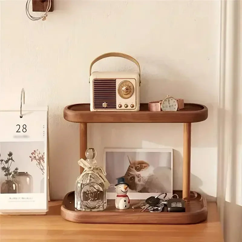Wooden Storage Shelf 2-Tiers