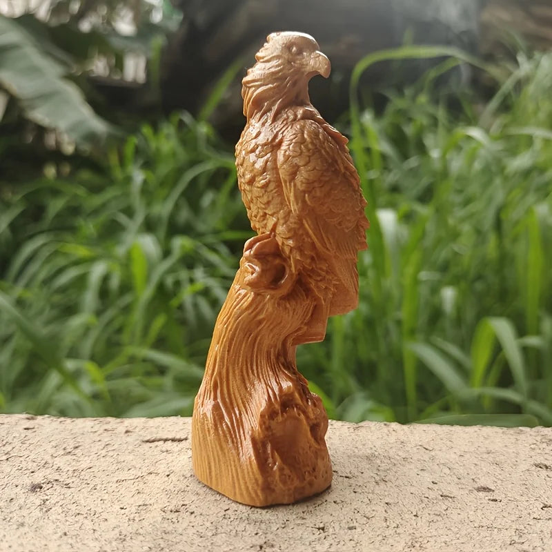 Wooden Eagle Sculpture