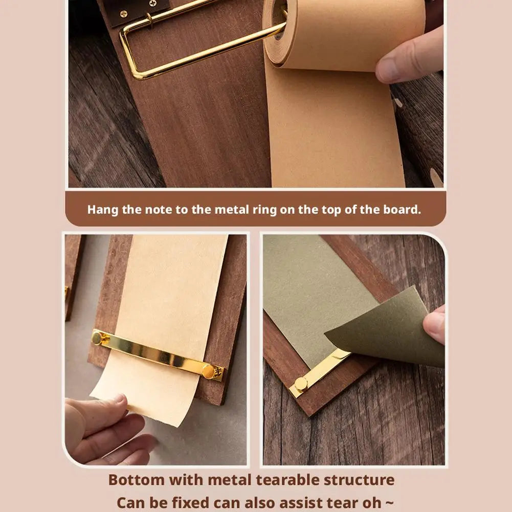 Vintage style Wooden Memo Pad