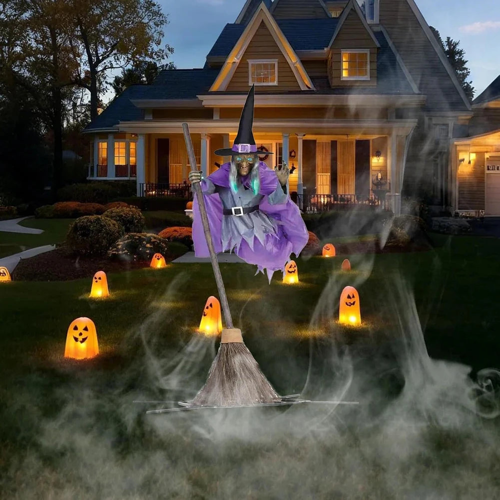 Flying Witch with Scary Sounds and Lights