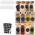 12Pcs Glass Spice Jars with Labels