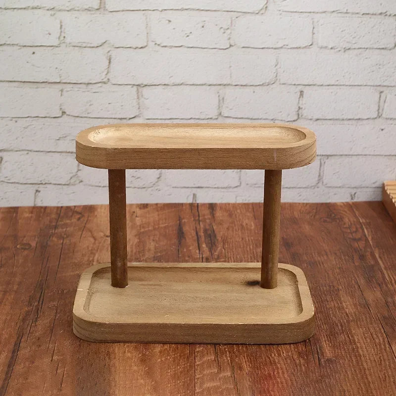 Wooden Storage Shelf 2-Tiers