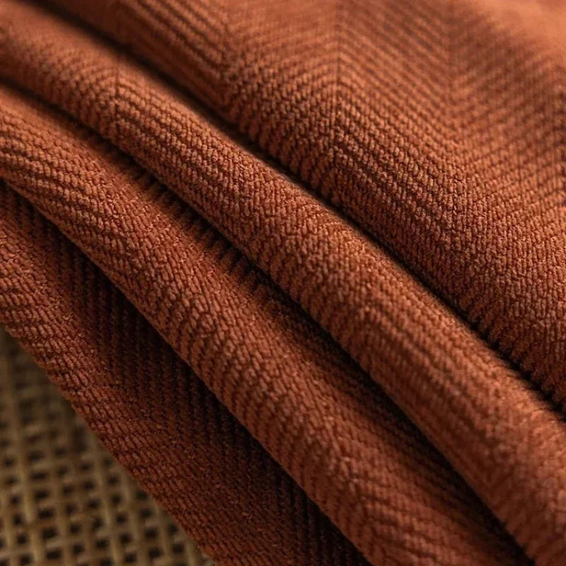 European Caramel Velvet Curtains