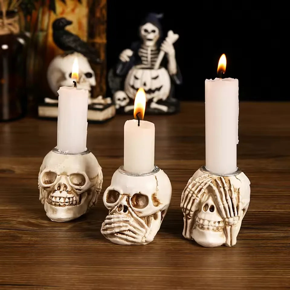 Skull Candle Holder