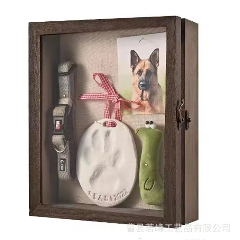 Wooden Pet Memorial Shadow Box