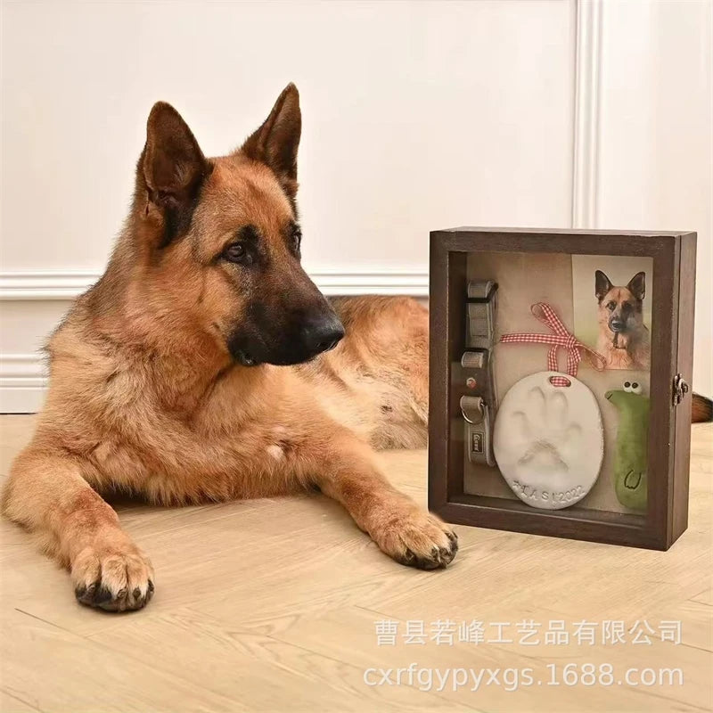 Wooden Pet Memorial Shadow Box