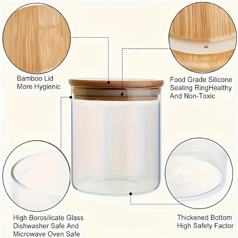 12Pcs Glass Spice Jars