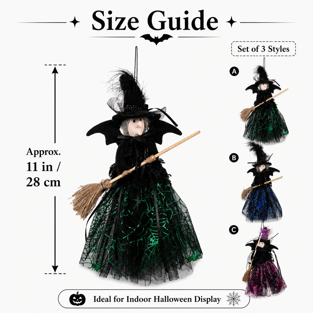 Hanging Broomstick Witch