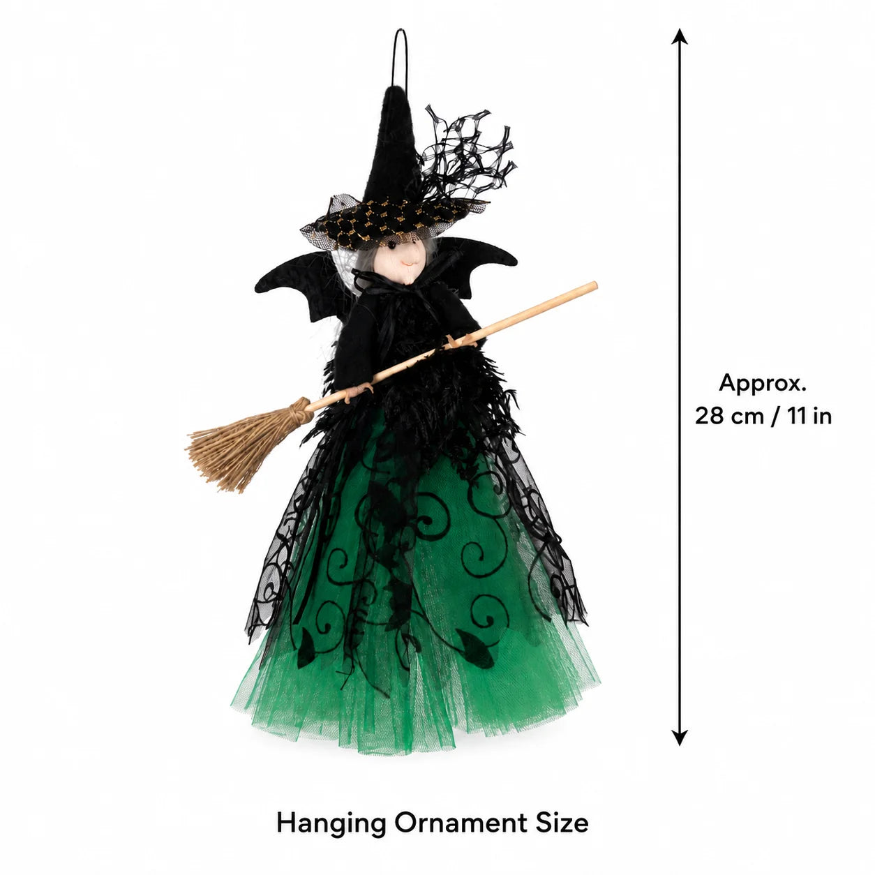 Hanging Broomstick Witch