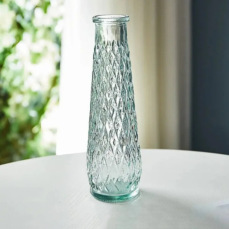 Vintage Embossed Glass Vase small