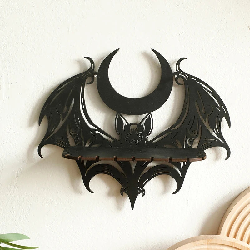 Wooden Bat Shelf