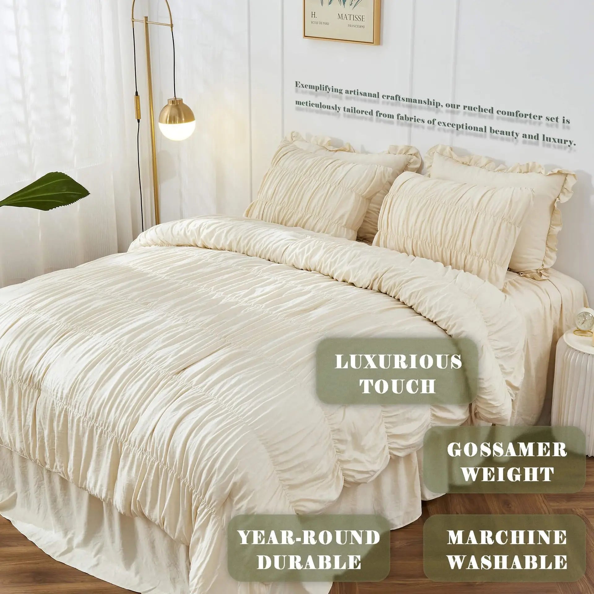 Ruched Comforter set