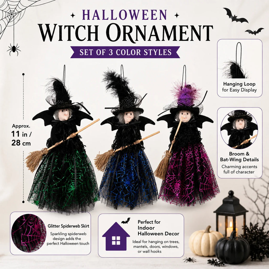 Hanging Broomstick Witch