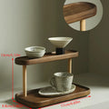 Wooden 2 Tier Walnut Shelf