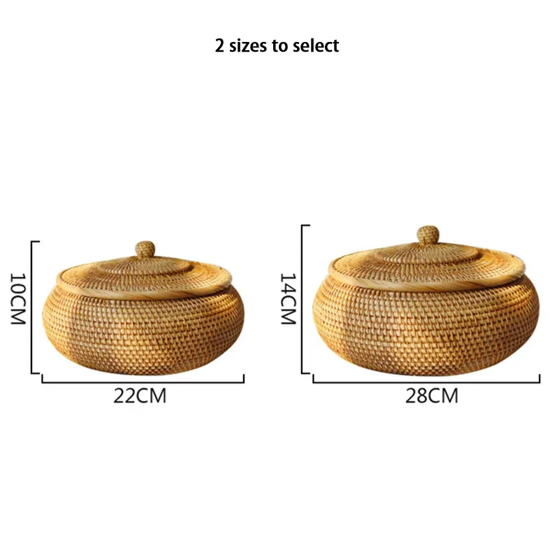 Handwoven Rattan fruit basket/ bread warmer/ Tortilla keeper