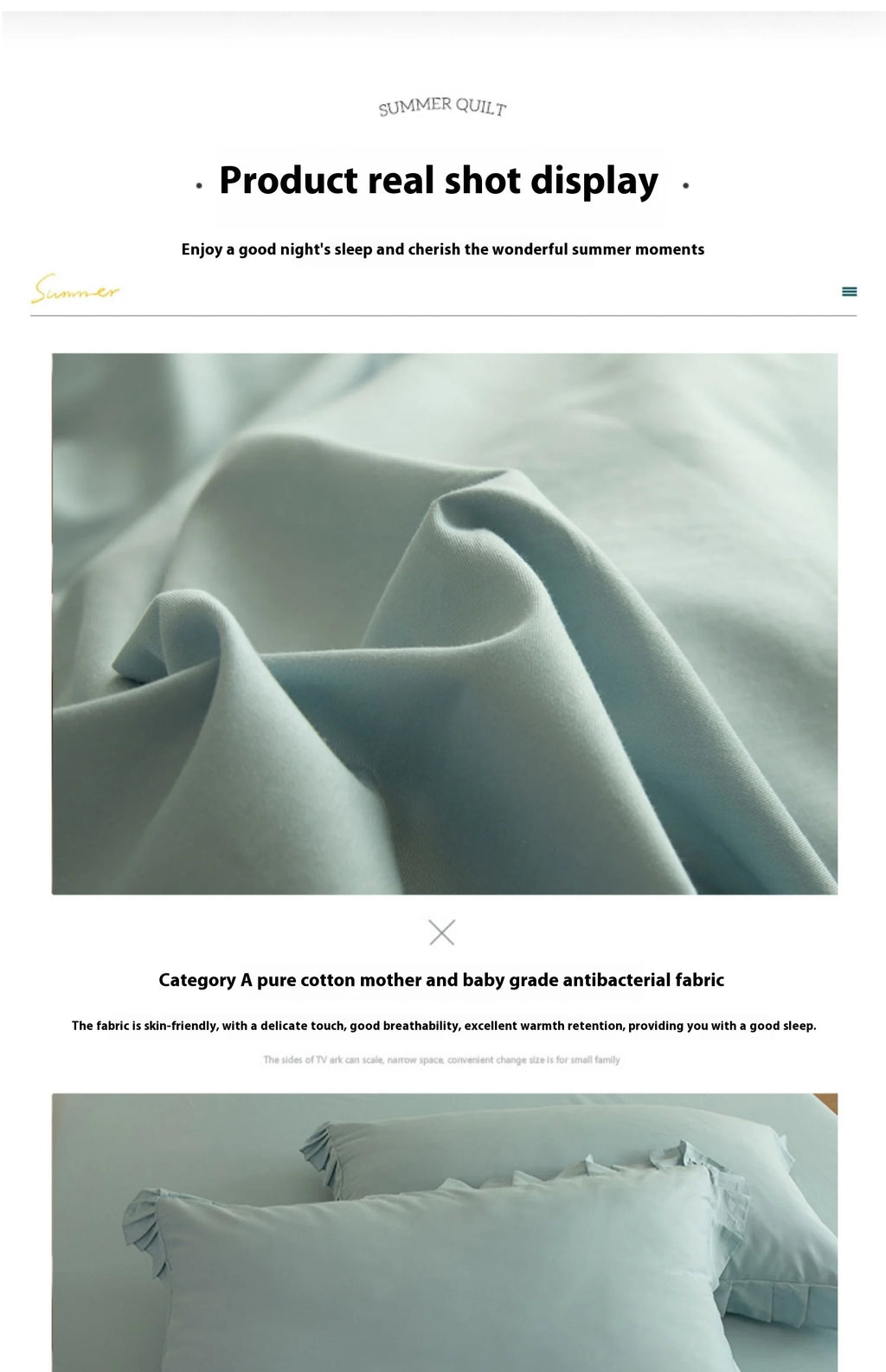 100% Cotton Solid Color Bed Set with skirt