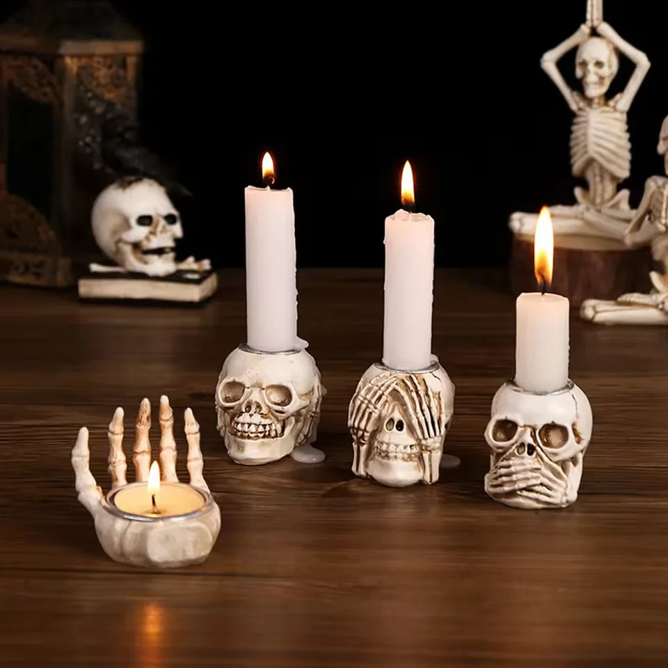 Skull Candle Holder