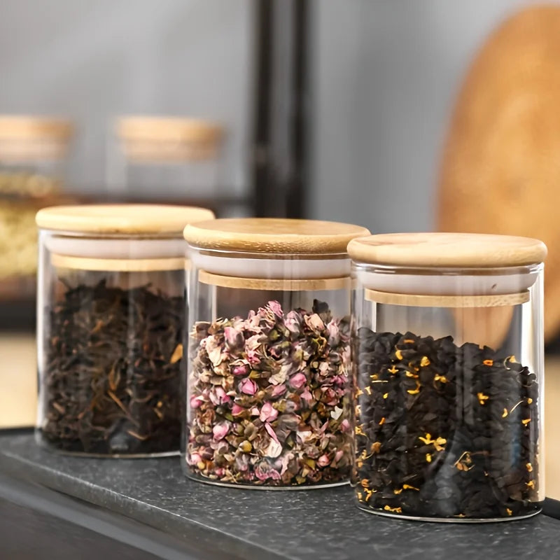 12Pcs Glass Spice Jars