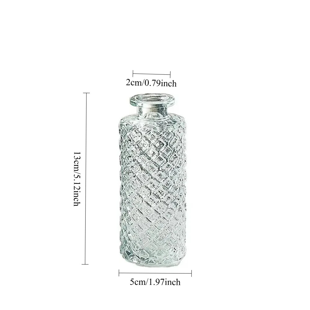 Vintage Embossed Glass Vase small