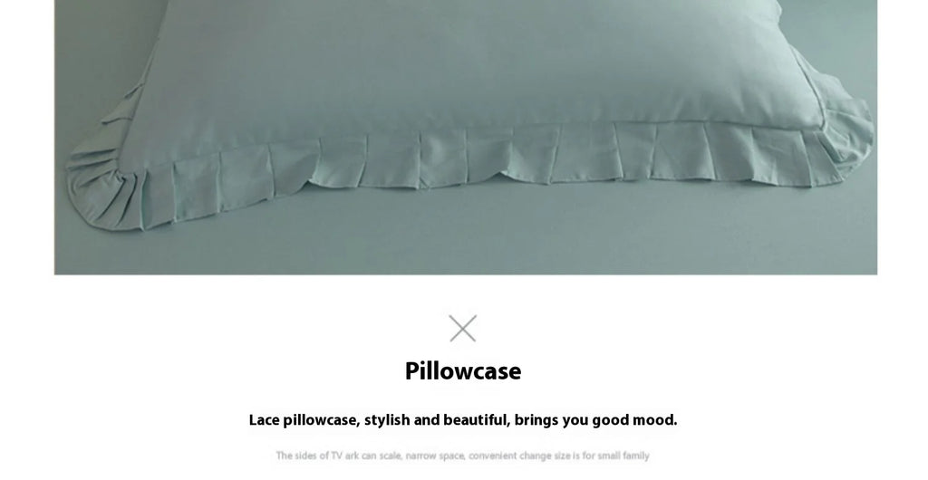 100% Cotton Solid Color Bed Set with skirt