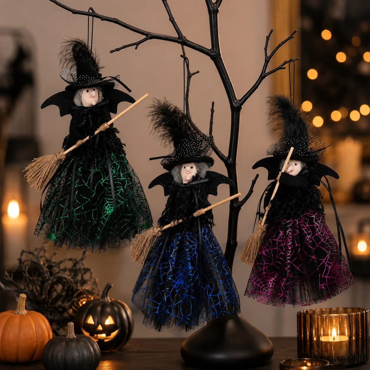 Hanging Broomstick Witch